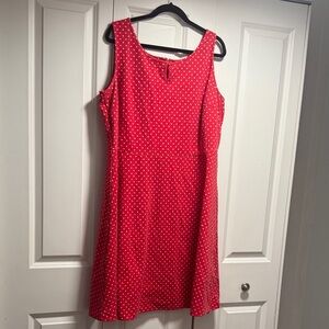 Talbots pink and White Polka Dot Mini Dress